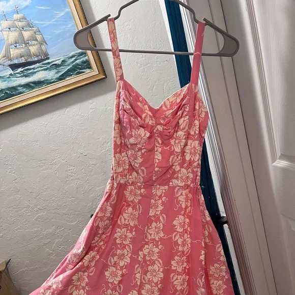 Vintage Sun Fashions Honolulu Hawaii Pink Size 8/10 Dress - Picture 3 of 7